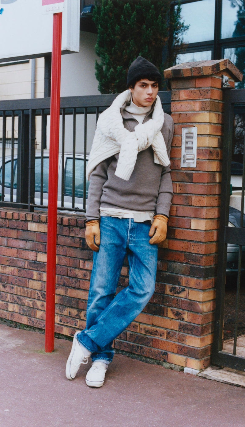 Youri Trucker collar Sweater - Taupe