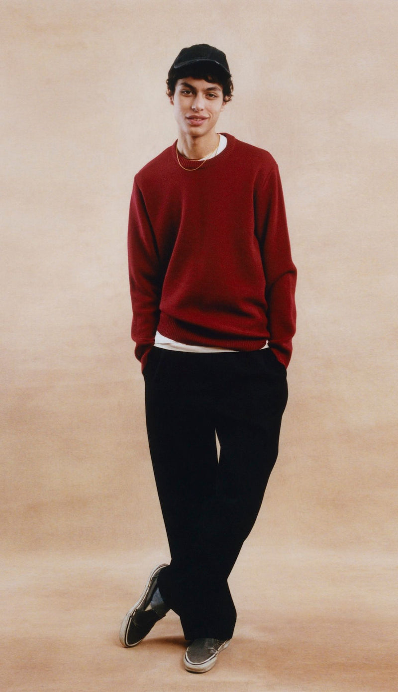 Youri round neck - Red Mottled