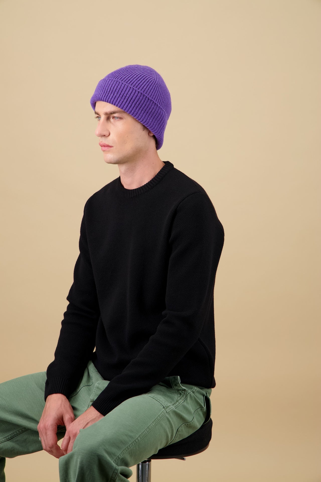Ara Beanie - Heathered purple