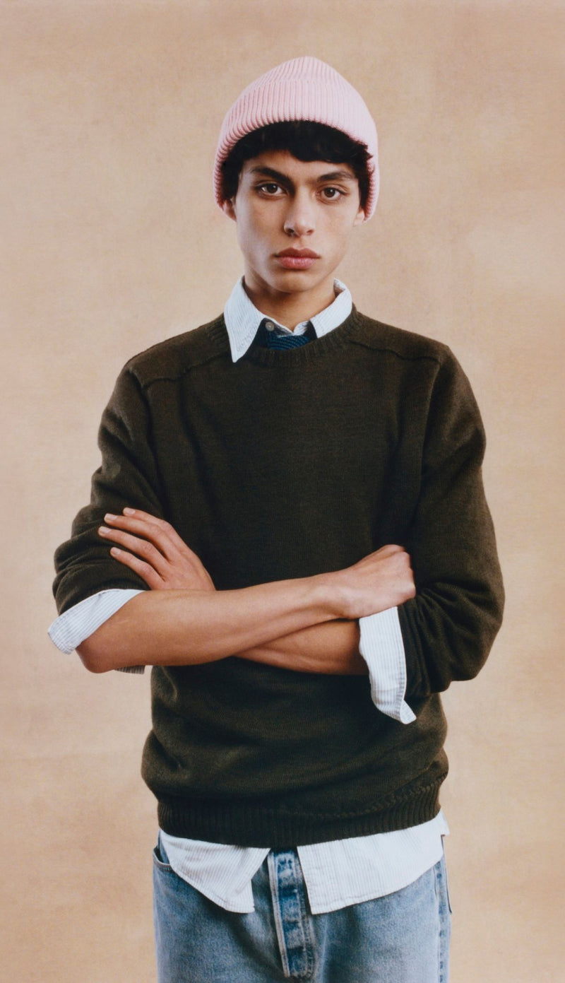 Aris Round Neck - Khaki