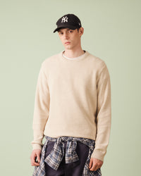 Agop Round Neck - Heathered beige