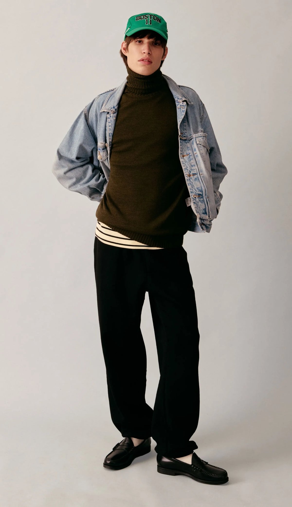 Pull Col Roulé Aris - Kaki