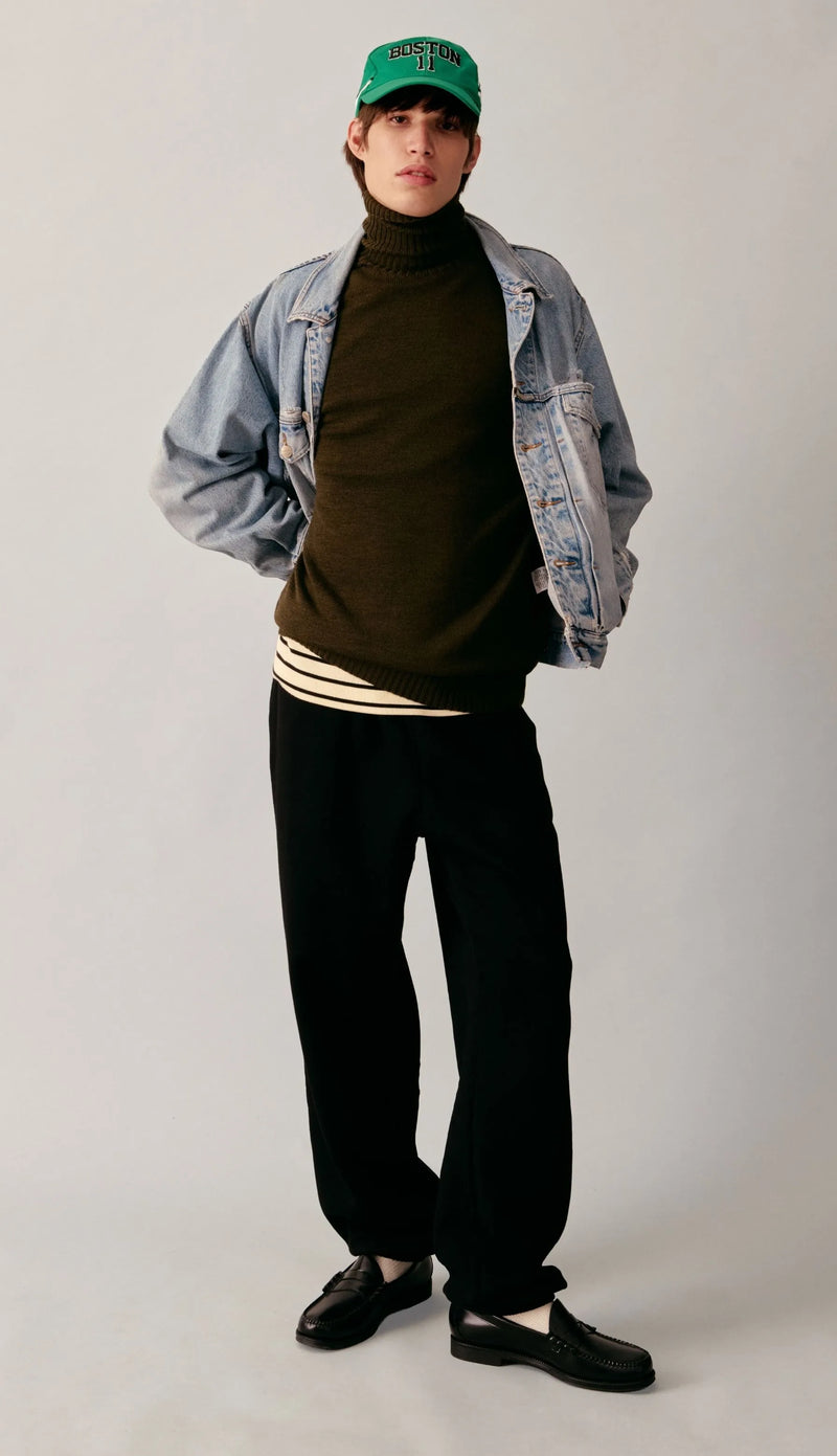 Pull Col Roulé Aris - Kaki