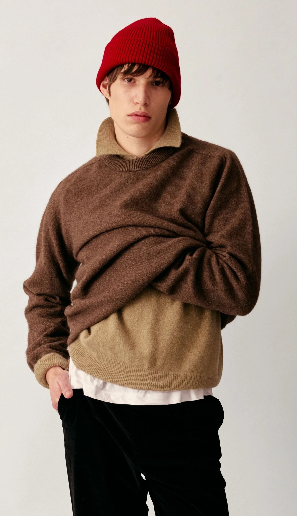 Pull Col Rond Armen - Mocha