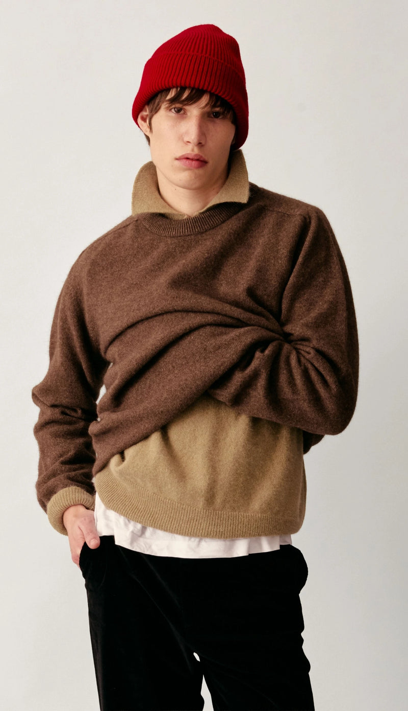 Pull Col Rond Armen - Mocha