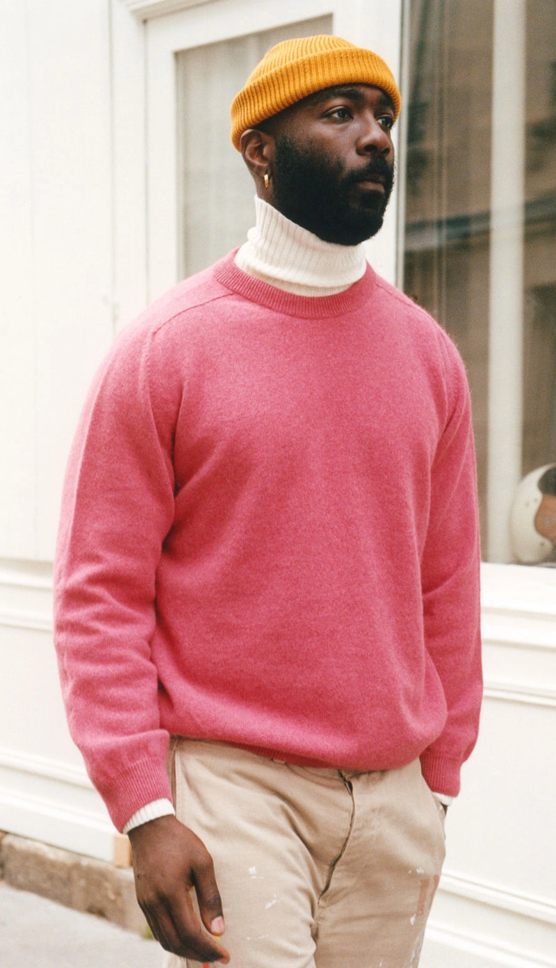 Pull Col Rond Armen - Rose Lipstick
