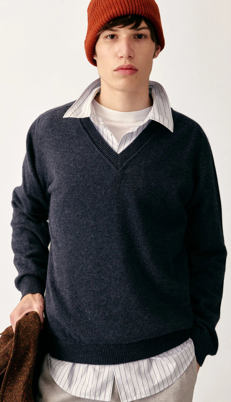 Pull Col V Armen - Charcoal