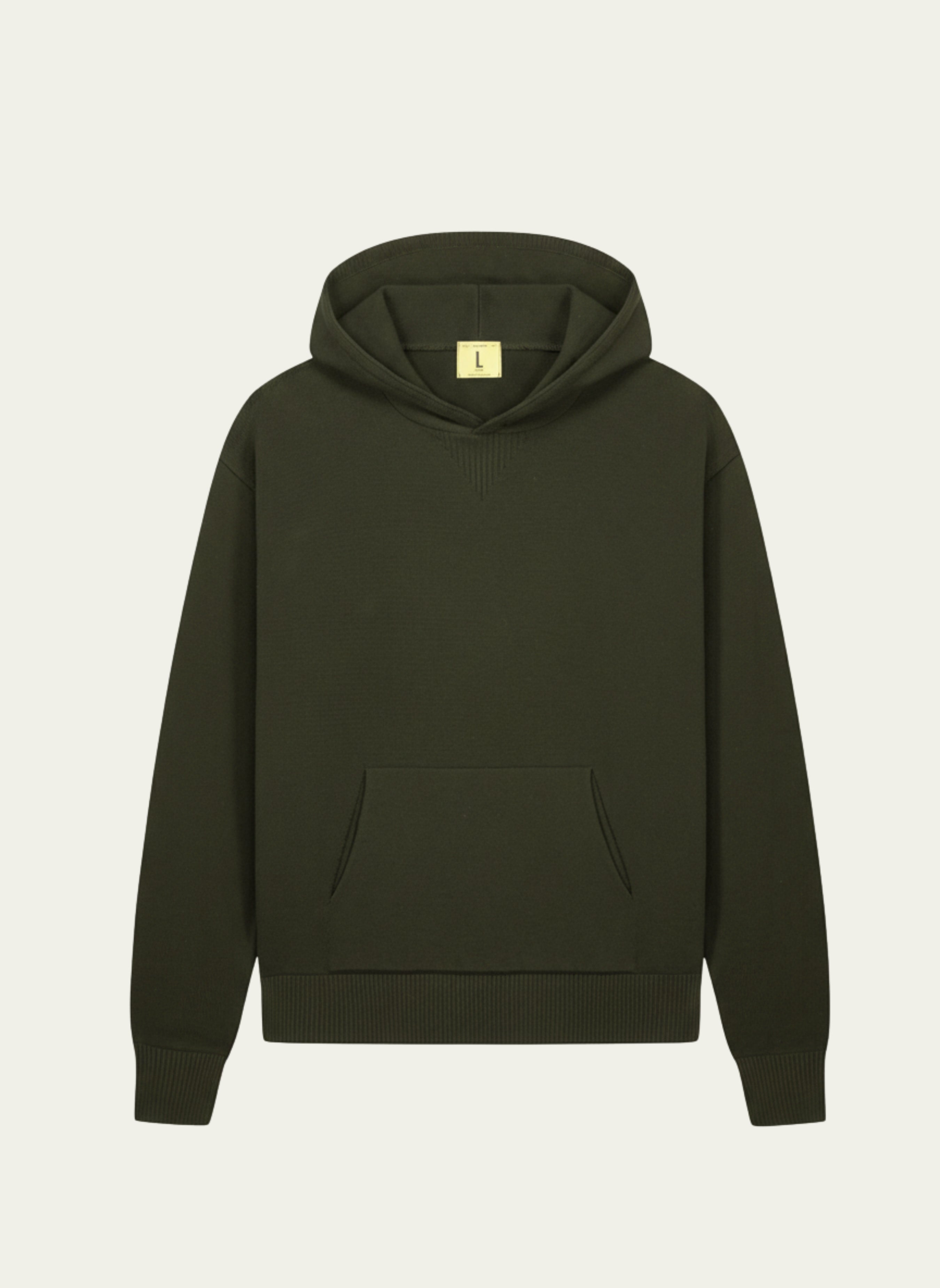 Sevan Hoodie khaki in cotton – Men's Fashion – Nitto Knitwear