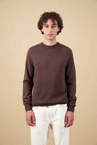 Pull Aris Col Rond - Marron