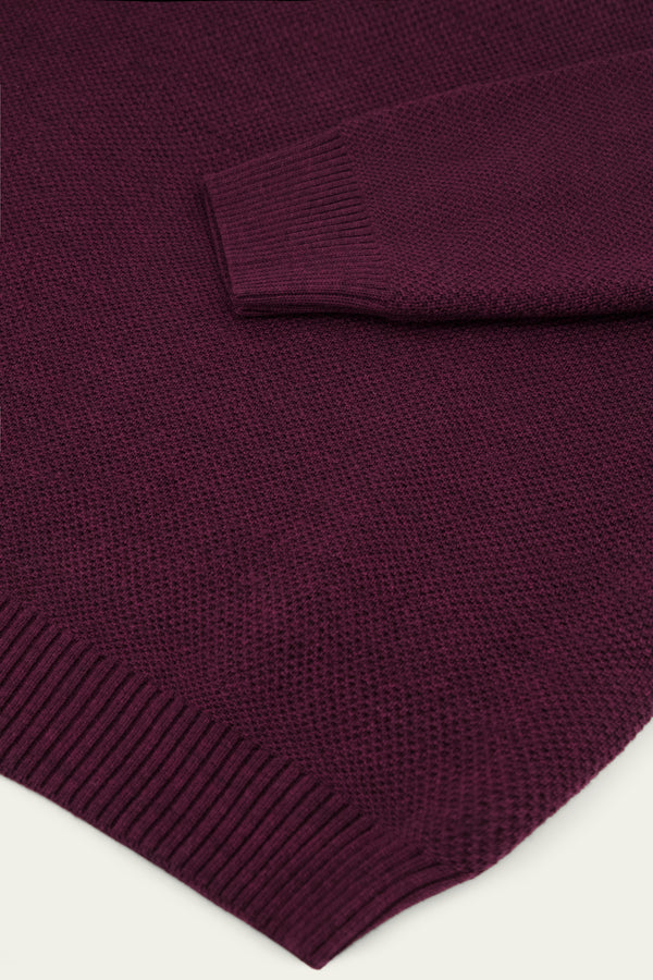 Youri Funnel Neck Sweater - Burgundy