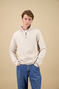 Youri Funnel Neck Sweater - Natural