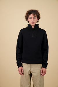 Youri Funnel Neck Sweater - Black
