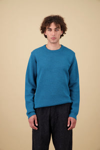 Youri round neck - Duck blue