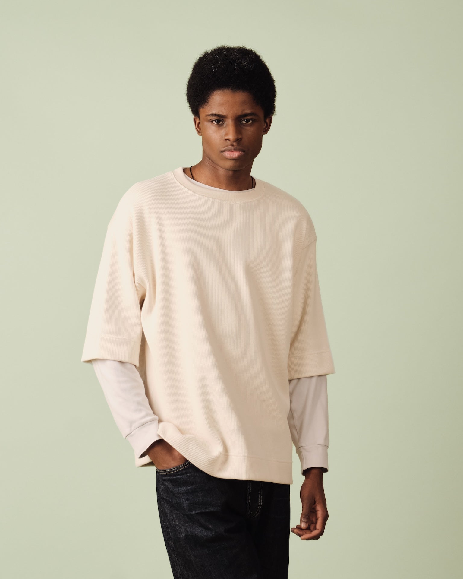 Produit Vahé short sleeves confectionné par la marque Parisienne Nitto Knitwear.