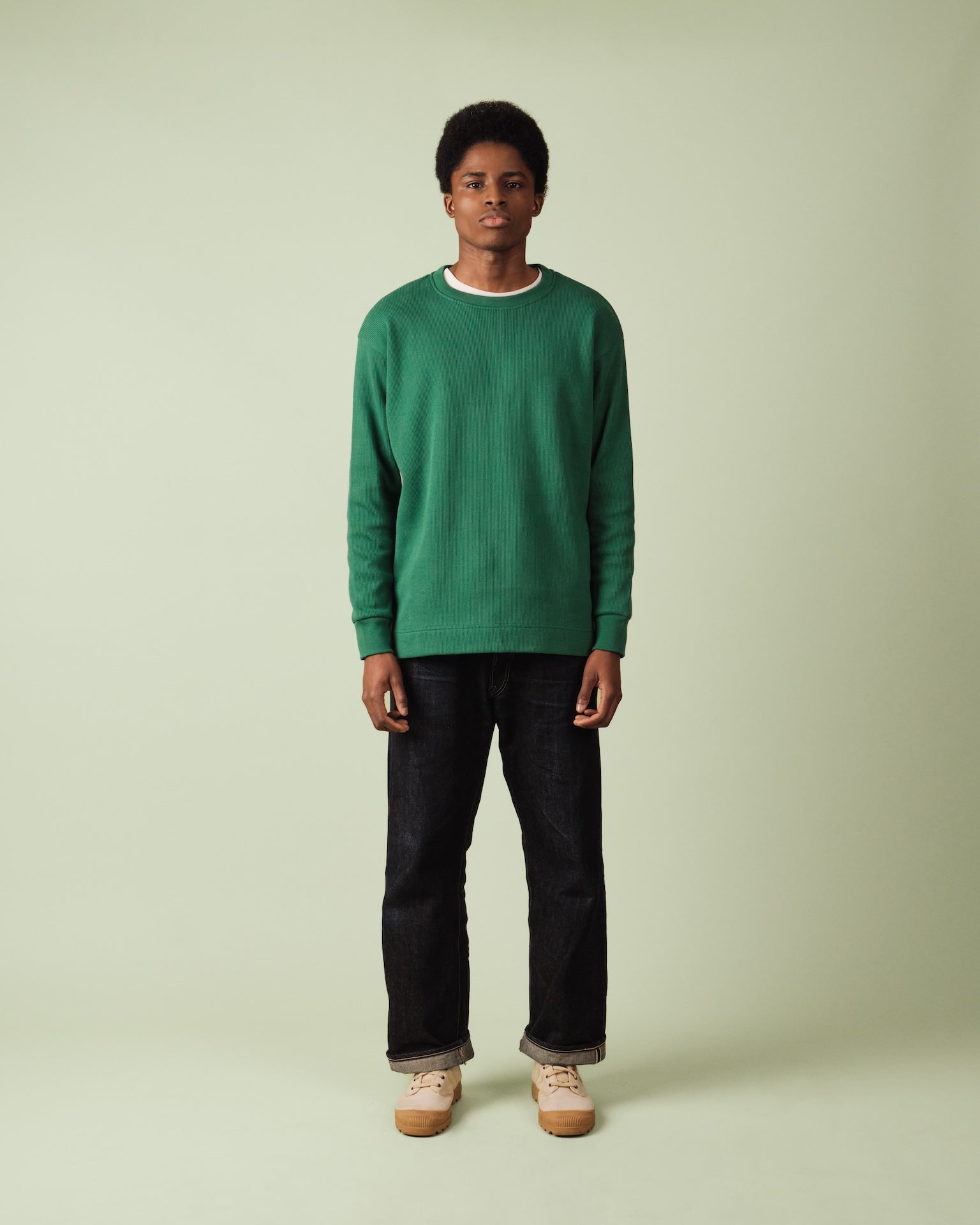 Produit Vahé long sleeves confectionné par la marque Parisienne Nitto Knitwear.