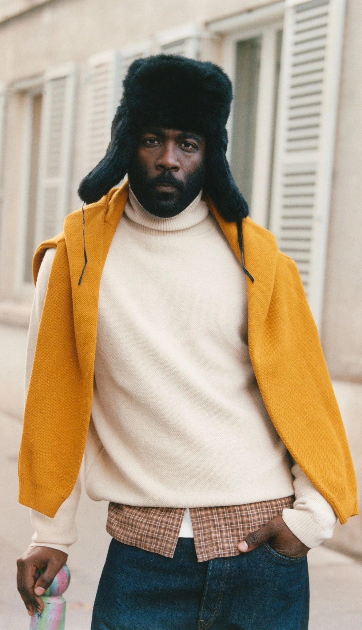 Pull Col Roulé Youri - Naturel