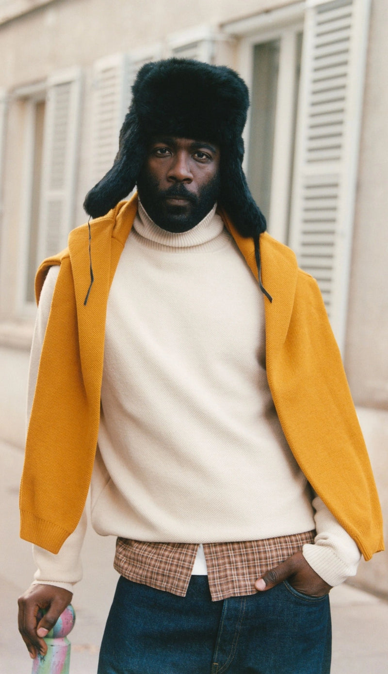 Pull Col Roulé Youri - Naturel