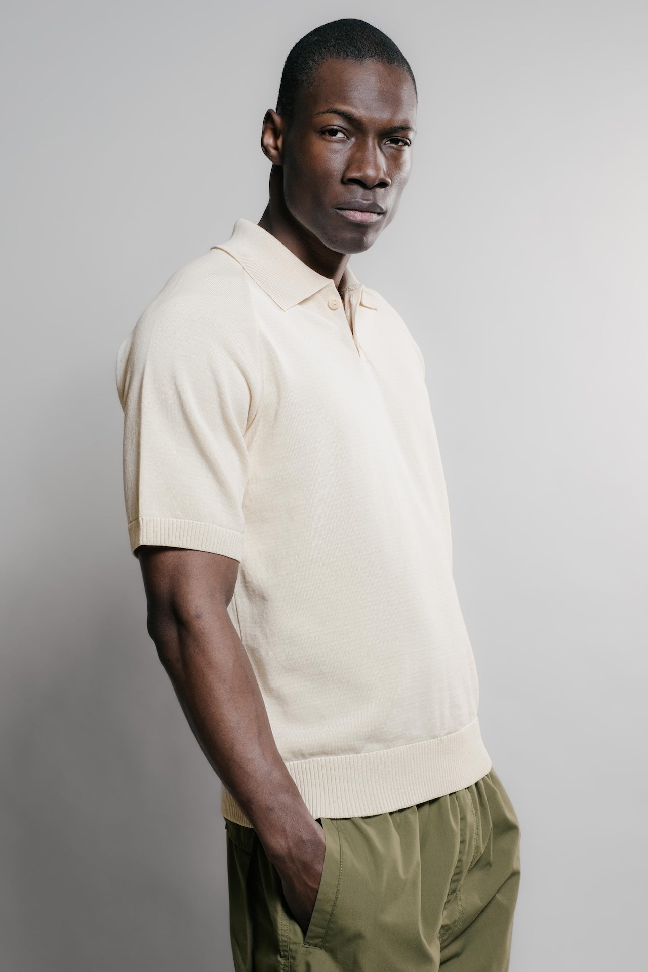 Sevan Polo Naturel – Polo maille homme France - Nitto Knitwear
