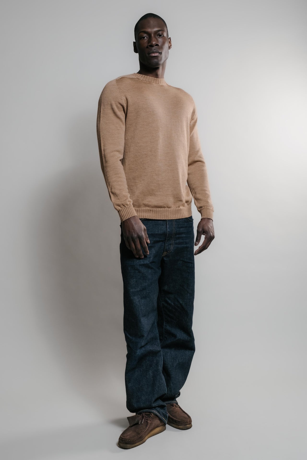 Aris Round Neck - Camel