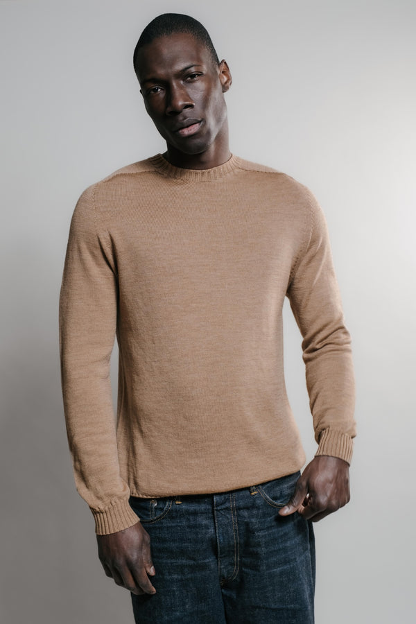 Pull Col Rond Aris - Camel