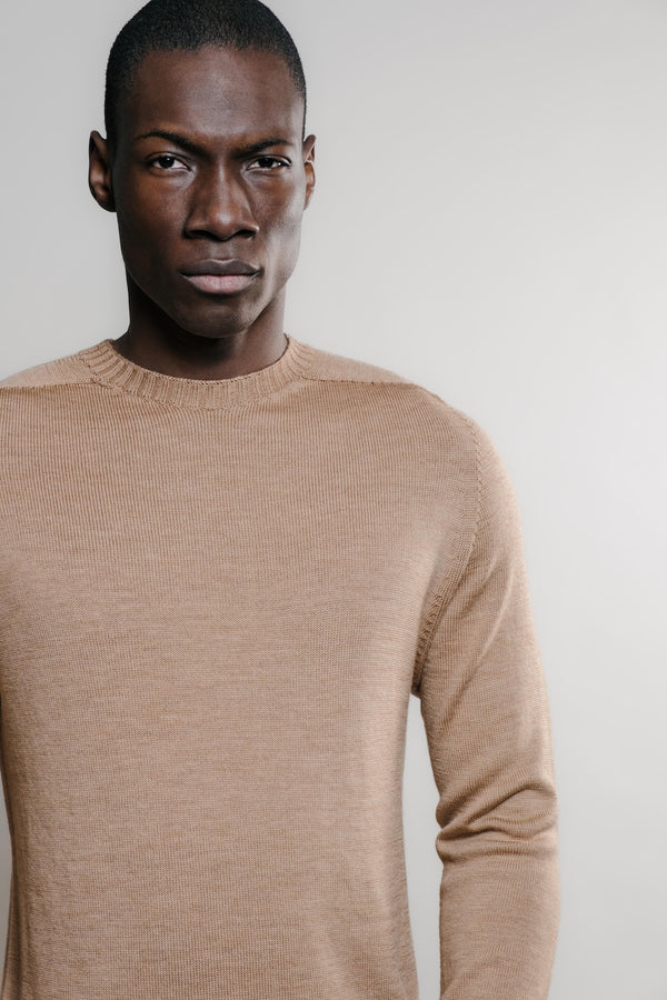 Pull Col Rond Aris - Camel